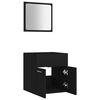 804774 vidaXL 2 Piece Bathroom Furniture Set Black Chipboard