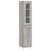 vidaXL H&aacute;r Sk&aacute;pur Gr&aacute;r Sonoma 34,5x34x180 cm Samsettur Vi&eth;ur