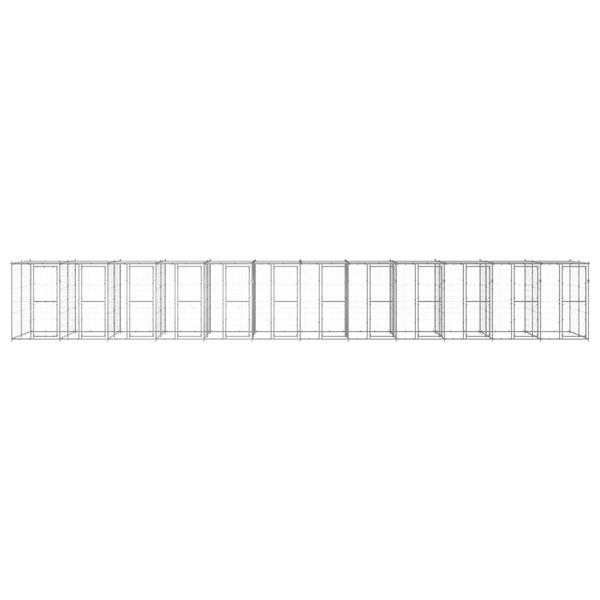 vidaXL &Uacute;tihundabyrgi me&eth; &THORN;aki Sinkh&uacute;&eth;a&eth; St&aacute;l 29,04 m&sup2;