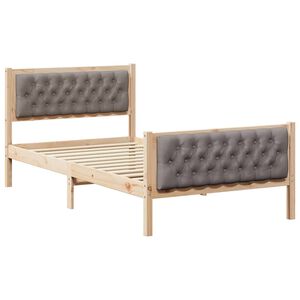 vidaXL Ramsv&iacute;k me&eth; h&ouml;fu&eth;gafl M&oacute;gr&aacute;r 100 x 200 cm Solid furuhikk