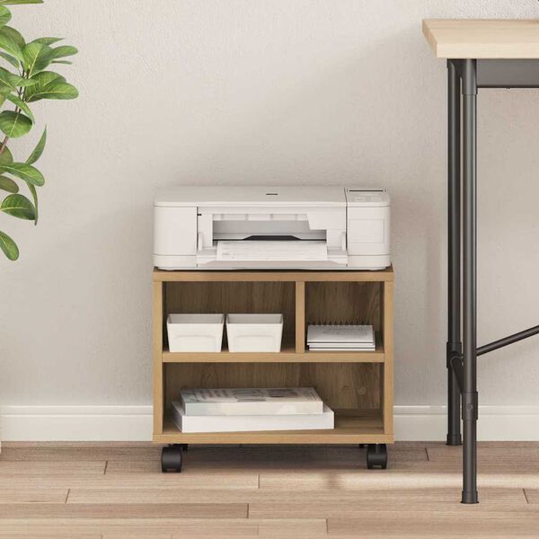 vidaXL Prentara standur Artisan Eik 41 x 32 x 34,5 cm Samsettur vi&eth;ur