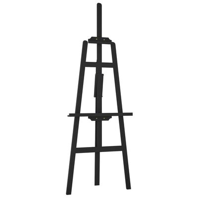 vidaXL Easel Standur Svört 53,5x95x127 cm Gegnheil Fura