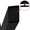 vidaXL borðstofuborðsfætur X-laga 2 stk svart 50x(72-73) cm stál