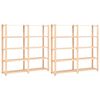vidaXL Geymslurekkar 5 Hillur 2 stk. 170x38x170cm Gegnheil Fura 500 kg