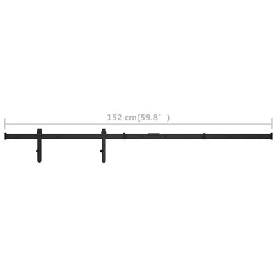 vidaXL Braut fyrir Rennihurð Kolstál 152 cm