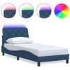 vidaXL R&uacute;mgrind me&eth; LED &aacute;n D&yacute;nu Bl&aacute;r 80x200 cm Tau&aacute;kl&aelig;&eth;i