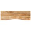 vidaXL Skrifbor&eth;splata m. Sveigju 160x50x2,5 cm Gegnheill Mang&oacute;vi&eth;ur