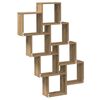 vidaXL Wall Cube Hilla Handverks eik 90x15x119,5 cm Hanna&eth;ur vi&eth;ur