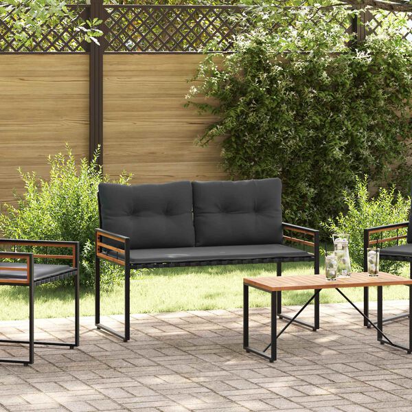 vidaXL Vi&eth;arg&oacute;lf s&oacute;fi me&eth; p&uacute;&eth;i Einlita Dimmgr&aacute;r 114 x 55 x 77 cm