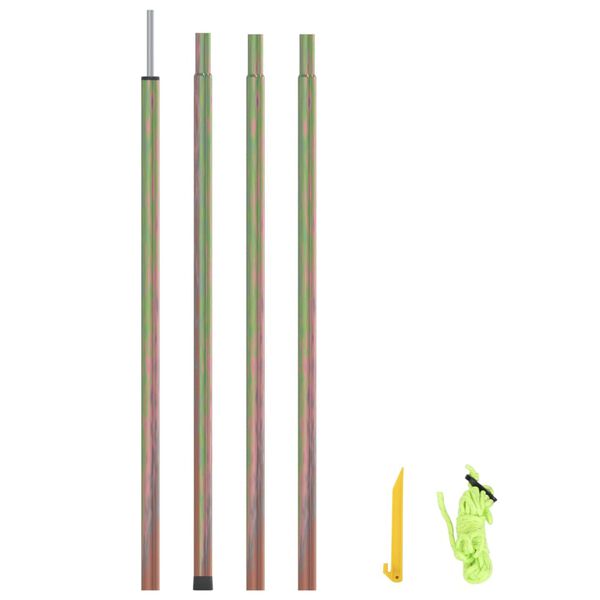 vidaXL Stöng fyrir Sólskyggni 250 cm Sinkhúðað Stál