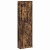 vidaXL Geymsluk&aacute;pur me&eth; hur&eth; Rau&eth;-eik 55 x 25 x 189 cm Samsettur vi&eth;ur