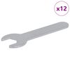 vidaXL Skr&uacute;flykill 12 pcs Silfur 13 mm J&aacute;rn