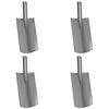 vidaXL Skopuh&ouml;f&eth; 4 pcs Silfur 43 x 17 cm Dufth&uacute;&eth;a&eth; st&aacute;l