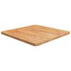 vidaXL Ferhyrnd Bor&eth;plata Lj&oacute;sbr&uacute;n 60x60x2,5cm Me&eth;h&ouml;ndlu&eth; Gegnheil Eik