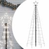 vidaXL LED j&oacute;latr&eacute; me&eth; Broddum 220 LED Kaldur Hv&iacute;tur 180 cm