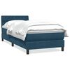 vidaXL Spring r&uacute;m me&eth; d&yacute;nu D&ouml;kkbl&aacute;r 80x220 cm Flauel