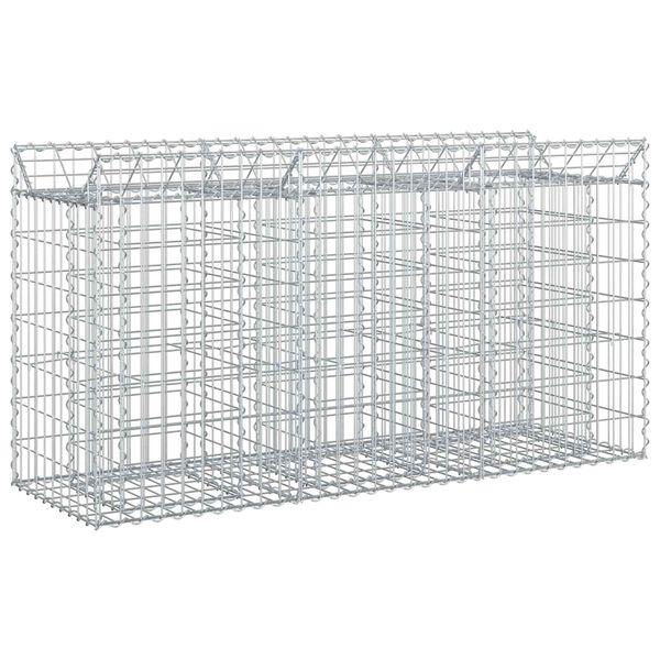 vidaXL Gabion h&aelig;kka&eth; r&uacute;m Silfur 150 x 50 x 80 cm Galvaniserad st&aacute;l