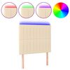 vidaXL LED h&ouml;fu&eth;gafl Rj&oacute;mahv&iacute;tt 80x5x118/128 cm Efni