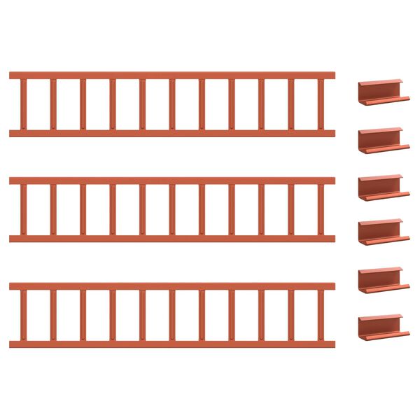 vidaXL &THORN;aksskj&ouml;ldur fyrir snj&oacute; Rau&eth;ur 300 x 2,5 x 20 cm St&aacute;l
