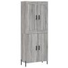 vidaXL H&aacute;r Sk&aacute;pur Gr&aacute;r Sonoma 69,5x34x180 cm Samsettur Vi&eth;ur