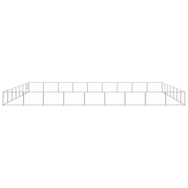 vidaXL Hundabyrgi Silfur 63 m² Stál