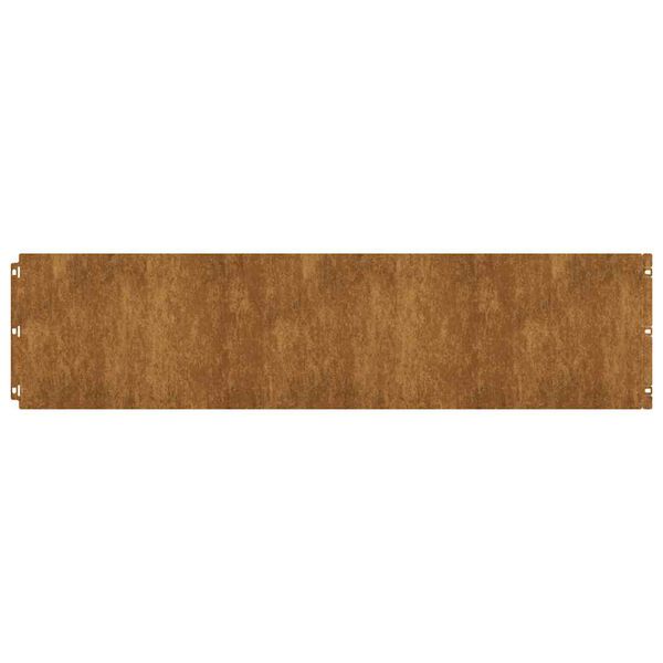 vidaXL túnkantar 20 stk 25x103 cm sveigjanlegt veðrunarstál