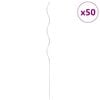 vidaXL 50 stk Sp&iacute;ralsto&eth;ir fyrir Pl&ouml;ntur 110 cm S&iacute;nkh&uacute;&eth;a&eth; St&aacute;l