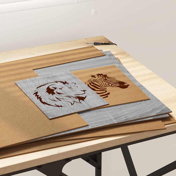 vidaXL Skreyting spjöld 12 pcs Grá sonoma áferð 40 x 60 x 0.3 cm