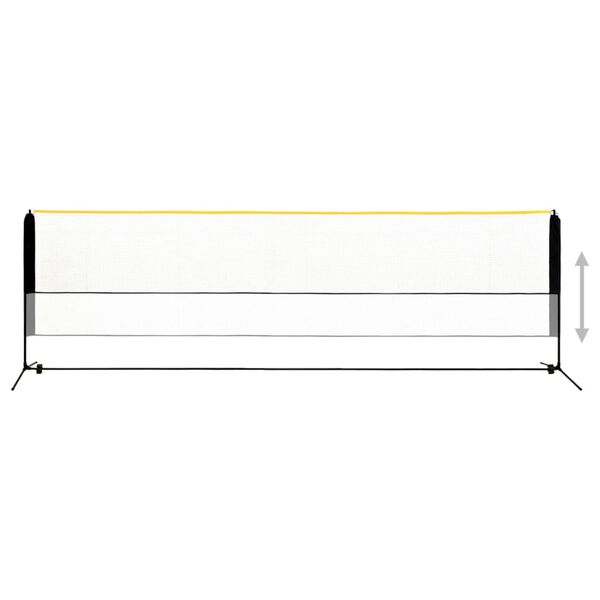 vidaXL Stillanlegt Badmintonnet 500x103x94-158 cm M&aacute;lmur