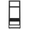 vidaXL 2 hæða Bókaskápur Svartur 40x30x70 cm Gegnheil Fura