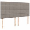 vidaXL Ottoman r&uacute;mgrind me&eth; d&yacute;num Taupe 200x200cm Efni