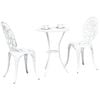 vidaXL Gar&eth; Bistro Set 3 pcs Hv&iacute;tt &Aacute;l