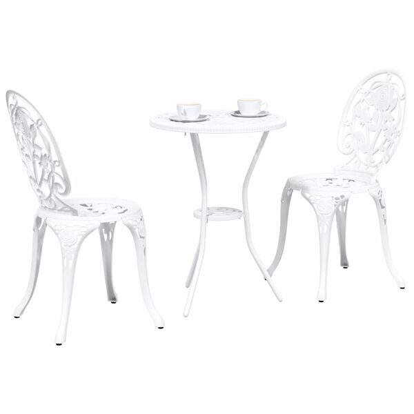 vidaXL Gar&eth; Bistro Set 3 pcs Hv&iacute;tt &Aacute;l