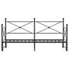 vidaXL Daybed me&eth; r&uacute;llu &aacute;n d&yacute;nu Svartur 75x190 cm St&aacute;l