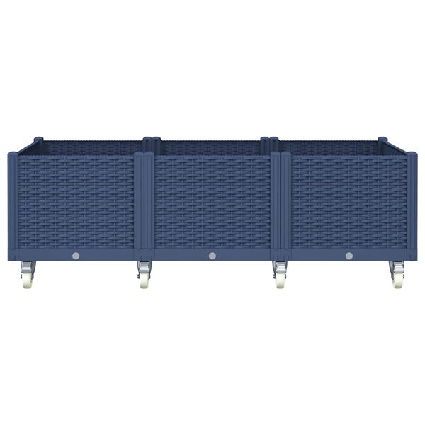 vidaXL Gr&oacute;&eth;urkassi me&eth; Hj&oacute;lum Bl&aacute;gr&aacute;r 150x80x54 cm PP