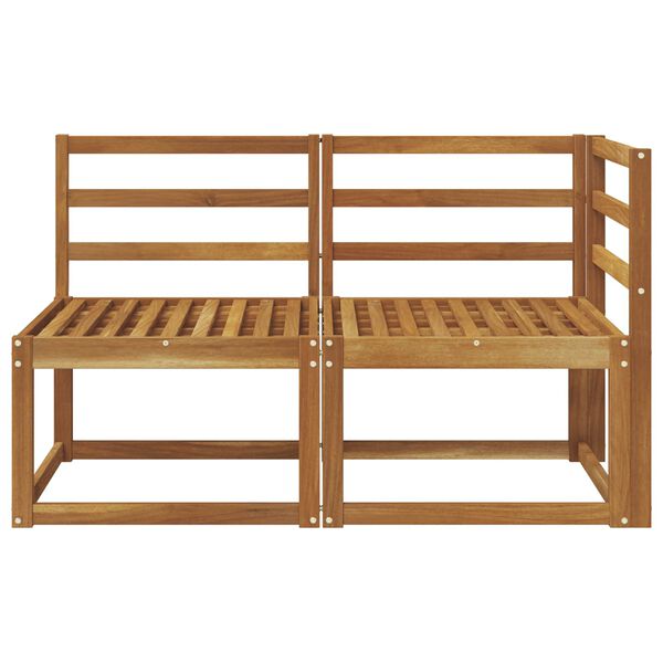 vidaXL &Uacute;tistrokkur mi&eth;- og hornsofa 2 Stykki N&aacute;tt&uacute;rulegur