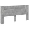 vidaXL H&ouml;f&eth;agafl Steingri&eth; 200 x 16,5 x 103,5 cm Samsettur vi&eth;ur