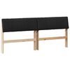 vidaXL B&oacute;lstru&eth; r&uacute;mgafl Svartur 180 cm Solid furuhikk