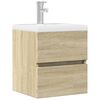 vidaXL Sink Cabinet Sonoma Eikarlitur 41x38,5x45 cm Samsettur Vi&eth;ur