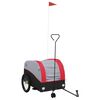 vidaXL Flutningavagn f/ Rei&eth;hj&oacute;l Svartur og Rau&eth;ur 45 kg J&aacute;rn
