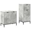 vidaXL Ba&eth;herbergismublasett 2 pcs Steingri&eth; Sni&eth;in vi&eth;ur og m&aacute;lmur