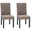 vidaXL Bor&eth;st&oacute;ll 2 pcs Svart &thorn;vott 45 x 54 x 93 cm Eika