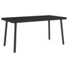 vidaXL Gar&eth;s&oacute;fabor&eth; Ferhyrnt Svart 80x40x37 cm P&oacute;l&yacute;rattan