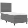 vidaXL LED Box Spring R&uacute;m Lj&oacute;sgr&aacute;r og hv&iacute;tur. 90 x 200 cm