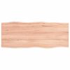vidaXL Bor&eth;plata Lj&oacute;sbr&uacute;n 100x40x2 cm Me&eth;h&ouml;ndlu&eth; Eik N&aacute;tt&uacute;rul. Br&uacute;nir