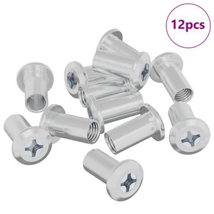 vidaXL L&aacute;sahnutur 12 pcs Nikkel M6 x 15 mm St&aacute;l