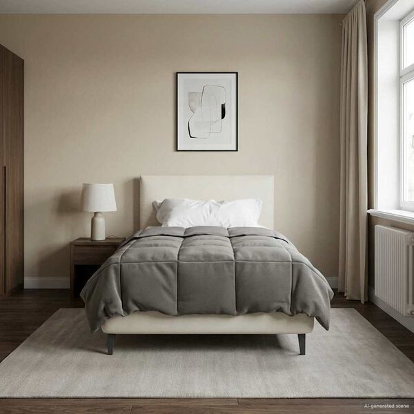 vidaXL Full &aacute;rs d&yacute;na S&iacute;&eth;la&eth; Lj&oacute;sgr&aacute;r 140 x 200 cm M&iacute;kr&oacute;f&iacute;ber