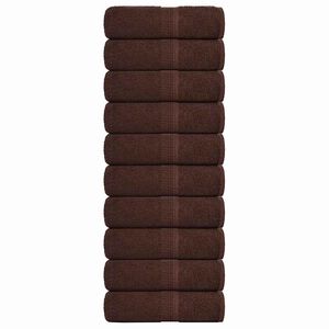 vidaXL &THORN;vottahandkl&aelig;&eth;i FROGN 10 stk. Br&uacute;n 30x30 cm 360 gsm