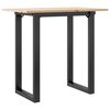 vidaXL Bor&eth;stofubor&eth; O-grind 80x50x75 cm Gegnheill Vi&eth;ur og Steypuj&aacute;rn