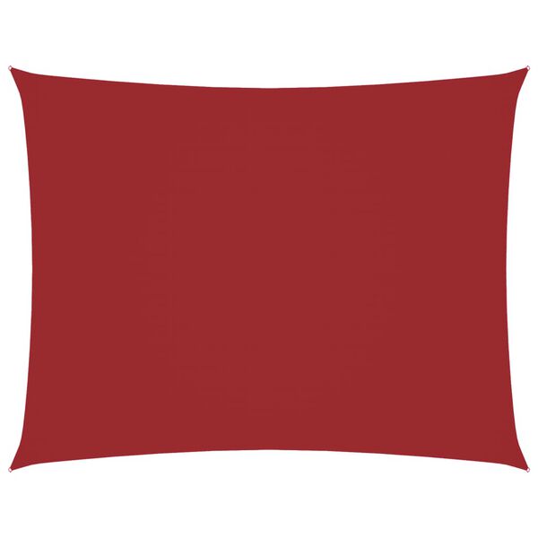 vidaXL S&oacute;lskyggni S&oacute;lsegl Oxfordd&uacute;kur R&eacute;tthyrnt 5x6 m Rautt